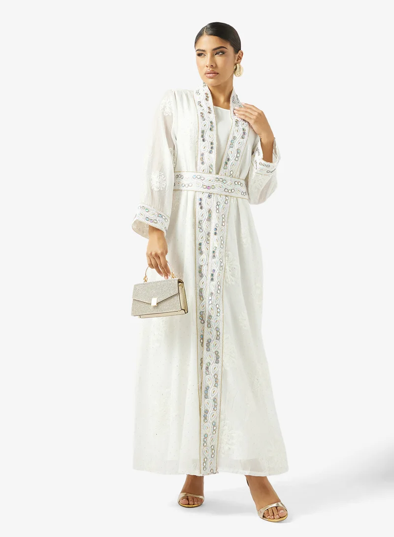 Khizana  Abaya With Patterned Border for Women | Best Price UAE